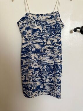 Urban Outfitters Blue & White Toile Slip Dress